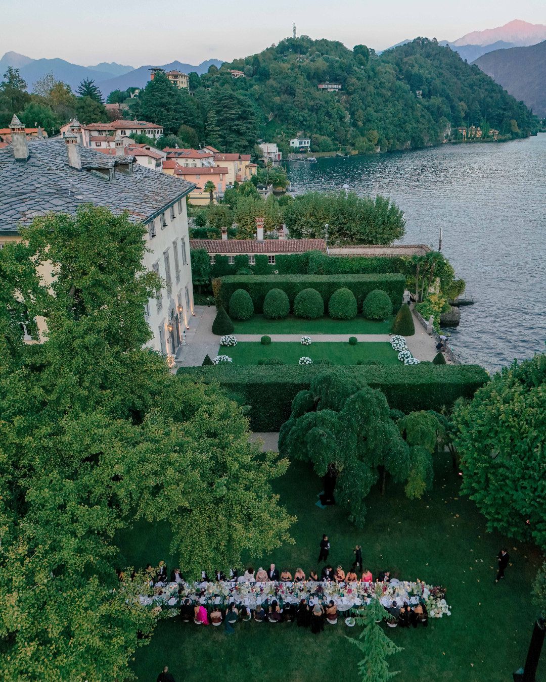 Villa Balbiano vista dall'alto