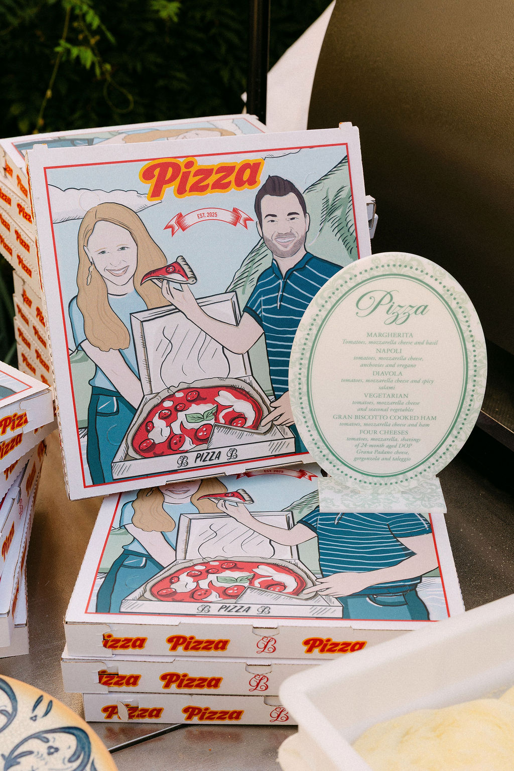 Cartone delle pizze personalizzato